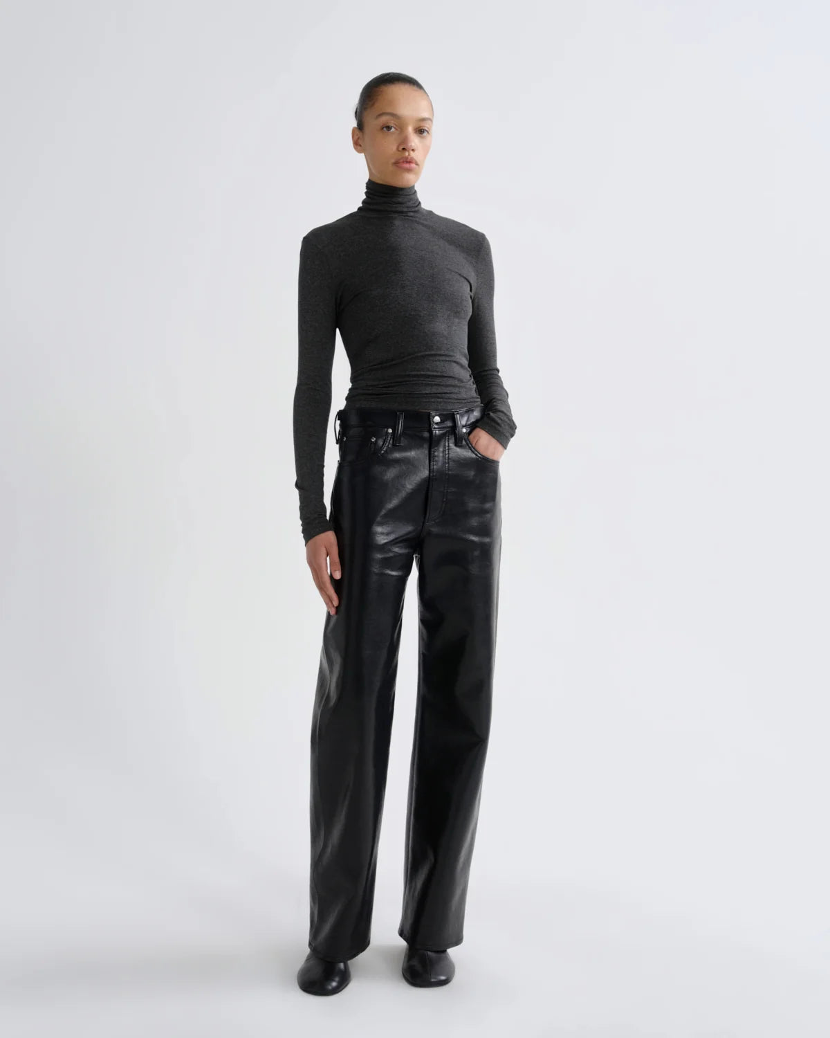Pascale Turtleneck in Charcoal Heather | AGOLDE (Kopie)