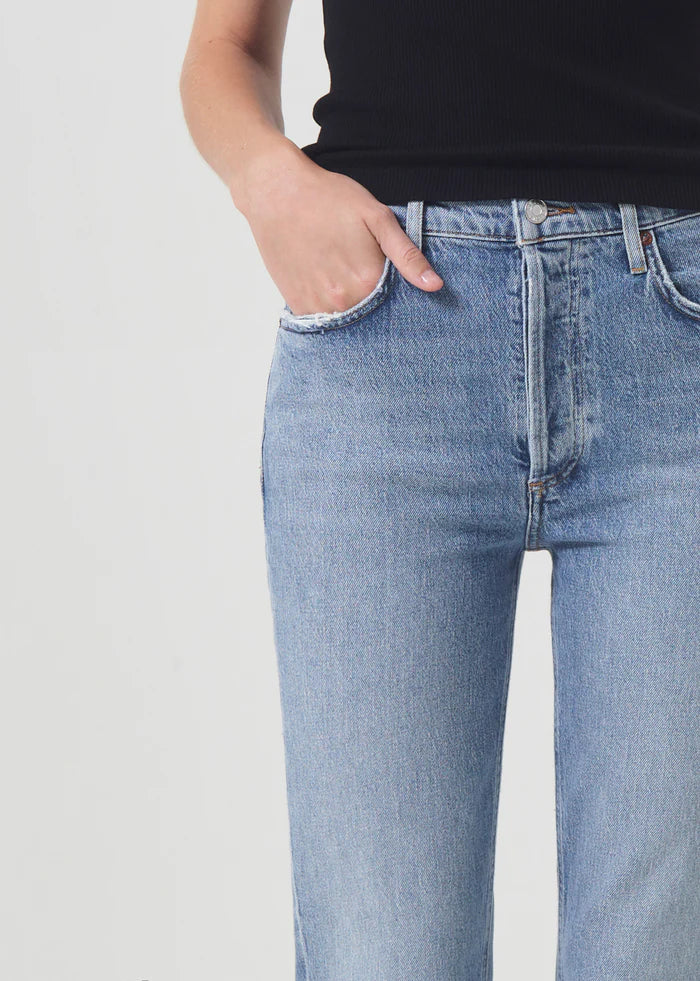 RILEY HIGH RISE - IN QUIVER AGOLDE