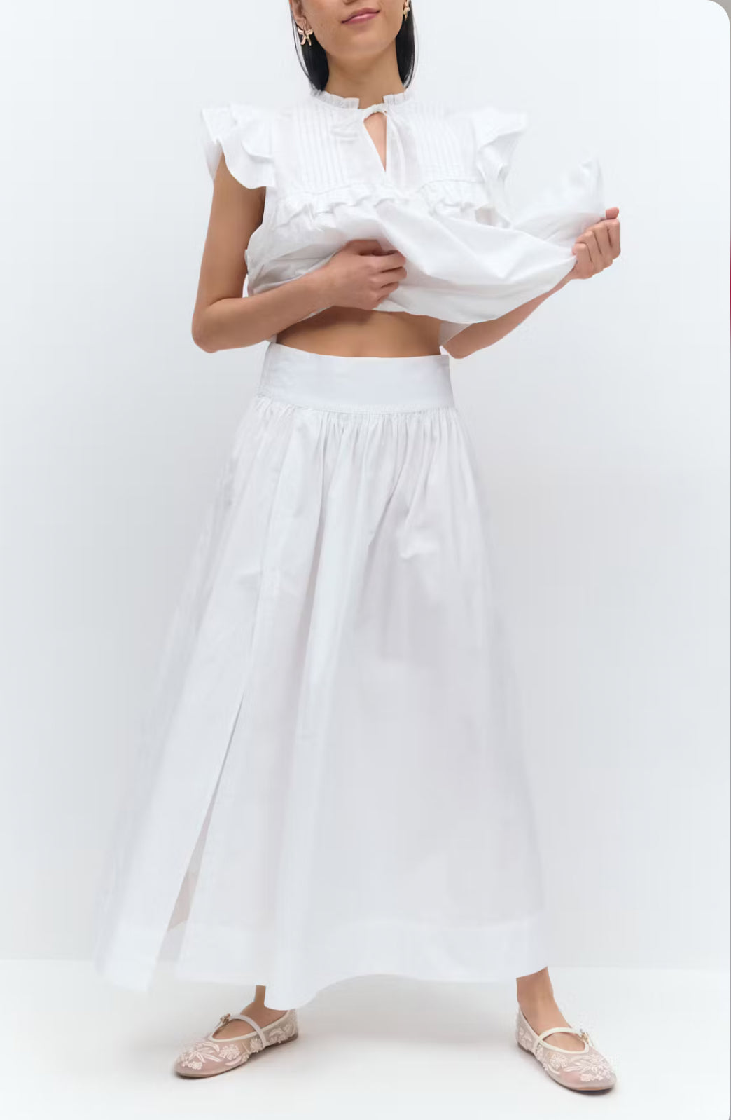Poplin Skirt - white