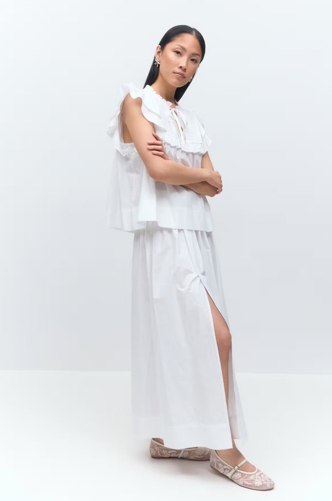 Poplin Skirt - white