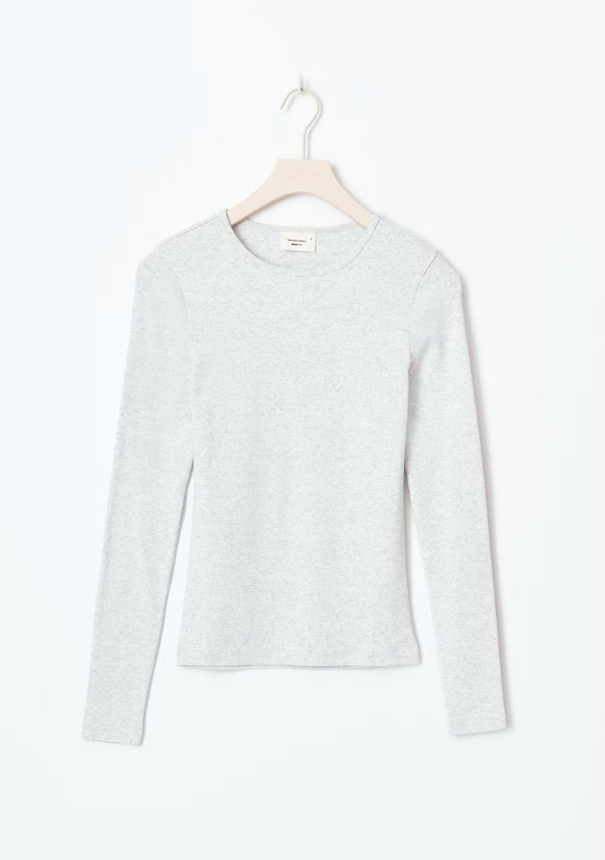 BASIC Long sleeve top - grey melange