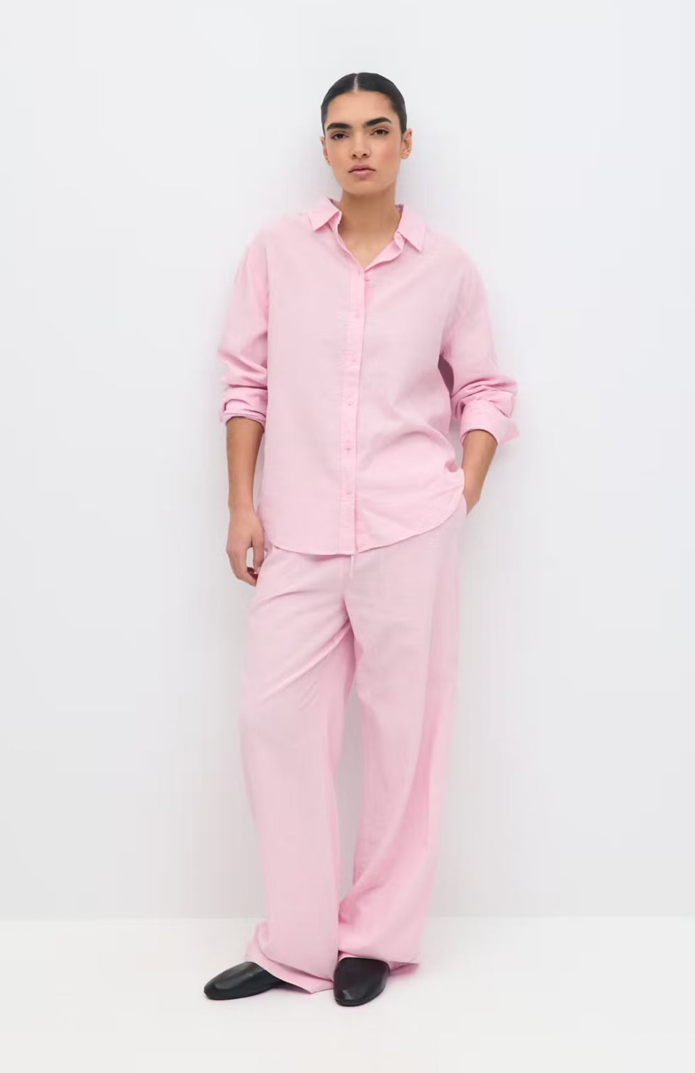 Linen blend Shirt - pink