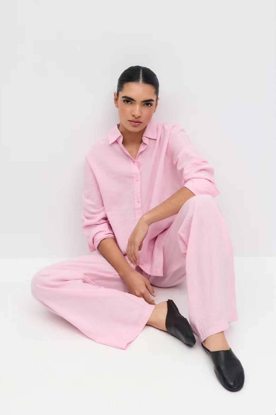 Linen blend Shirt - pink