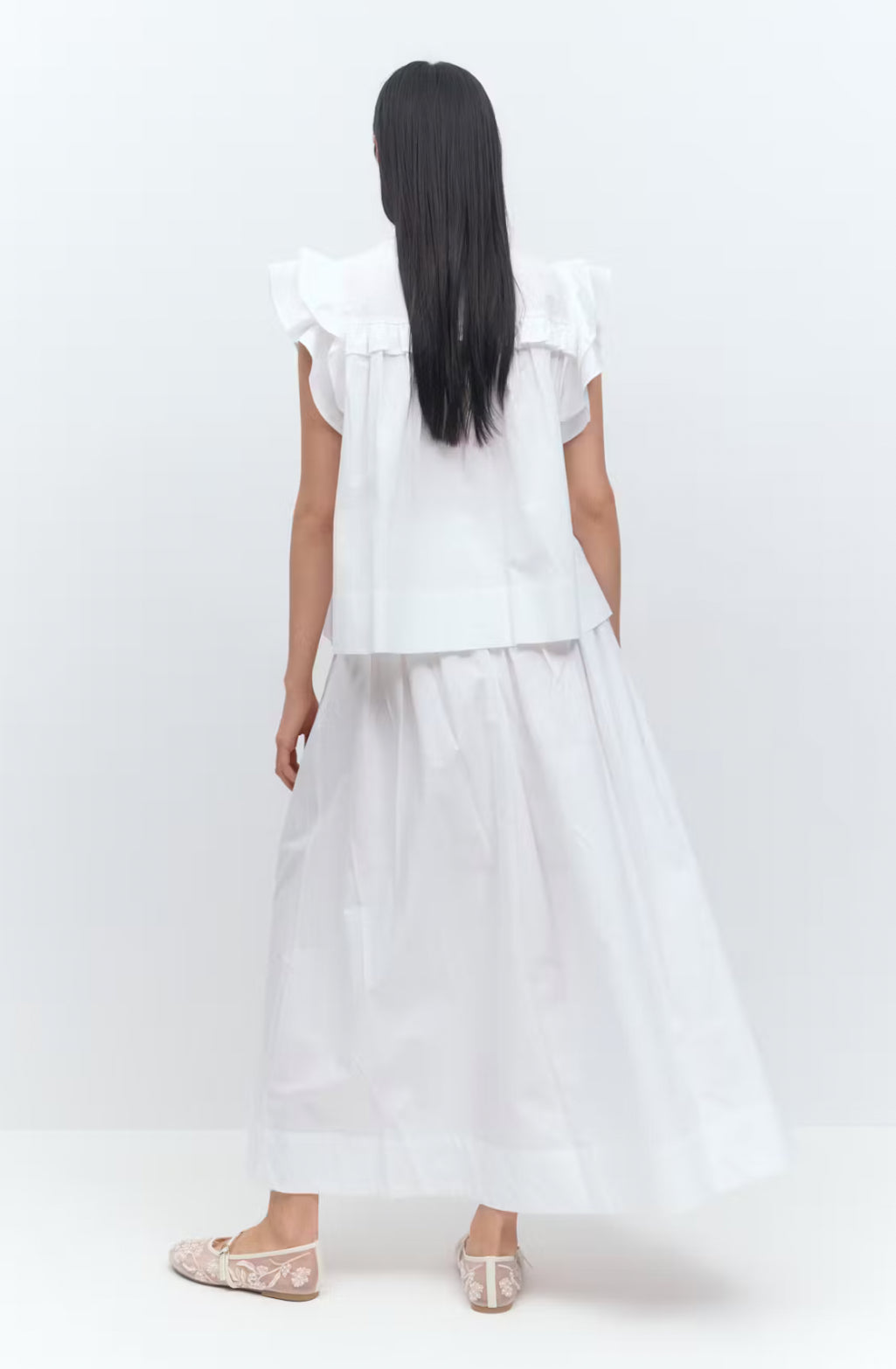 Poplin Skirt - white