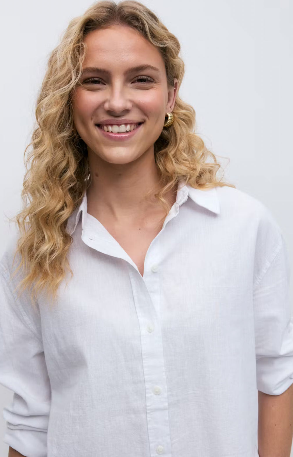 Linen blend Shirt - white