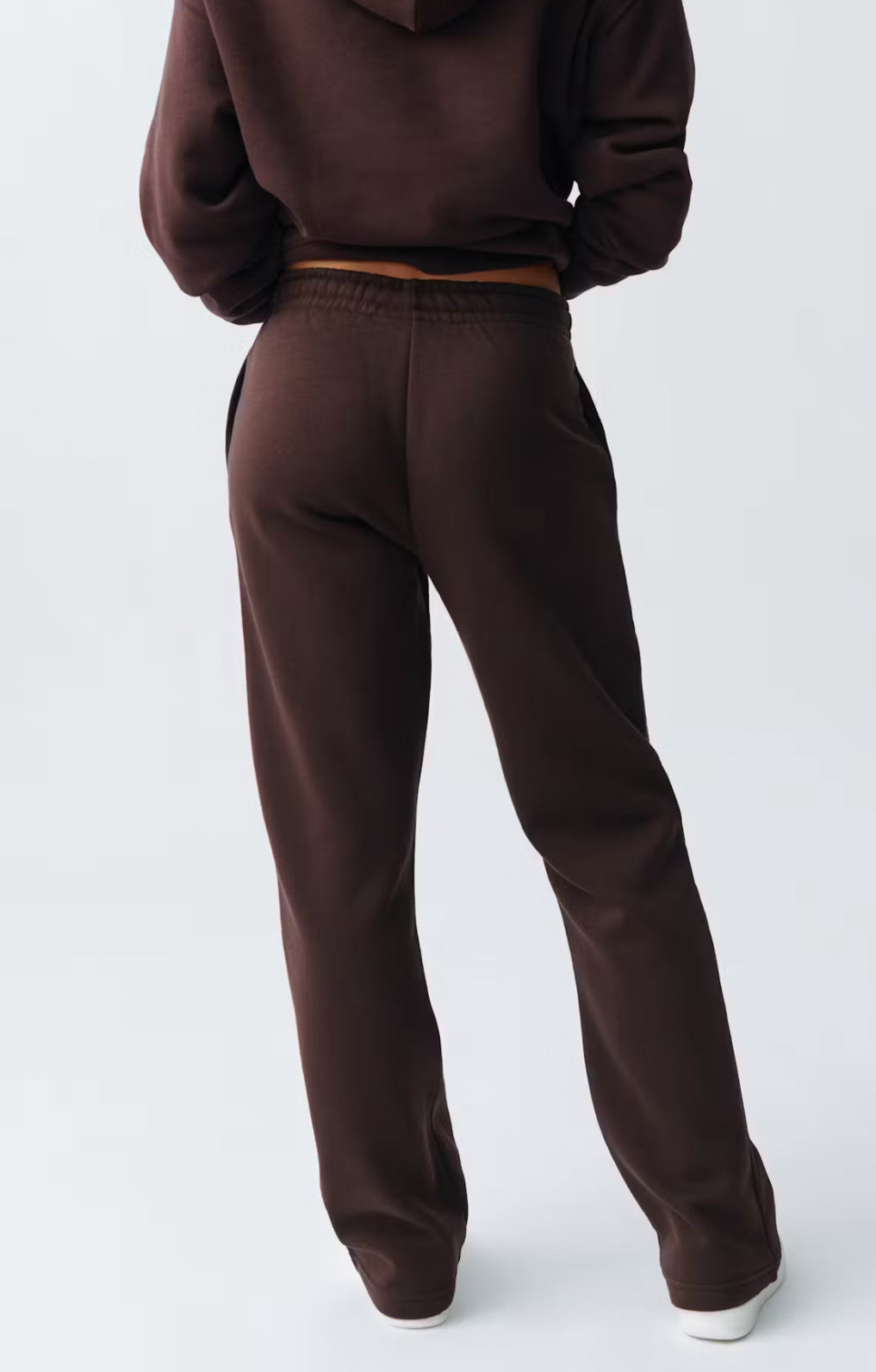 Basic Straight Sweatpants - Dark Brown