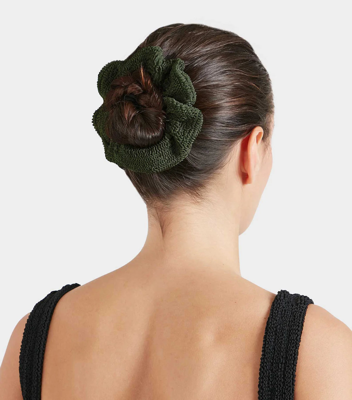 Scrunchie in Metallic Khaki