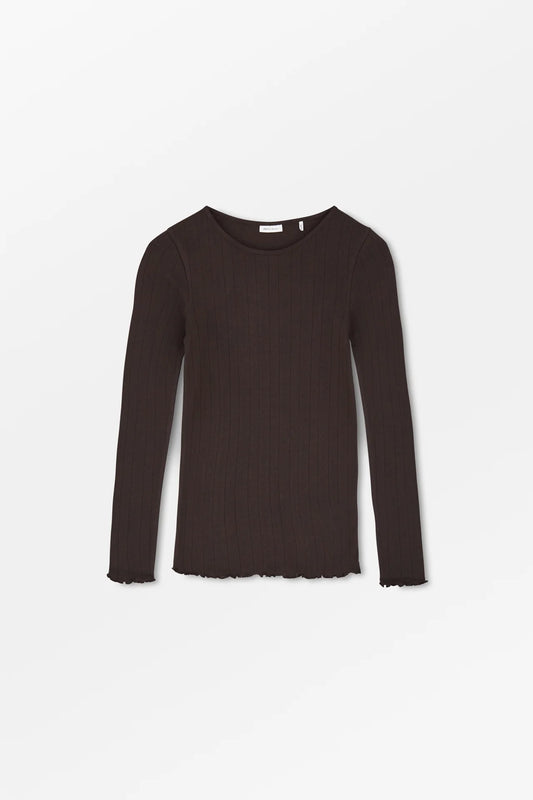 Edie Blouse in Dark Brown