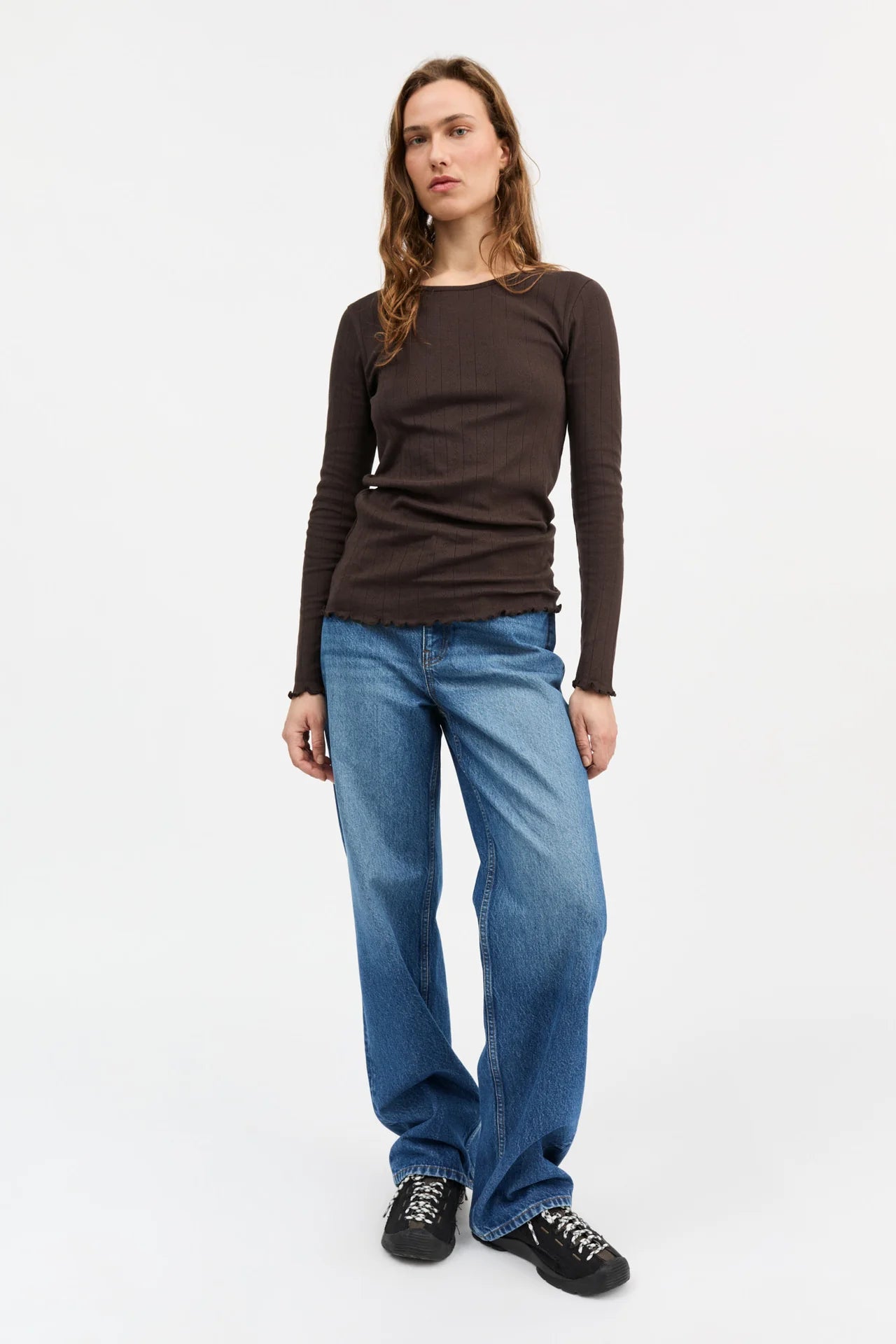 Edie Blouse in Dark Brown