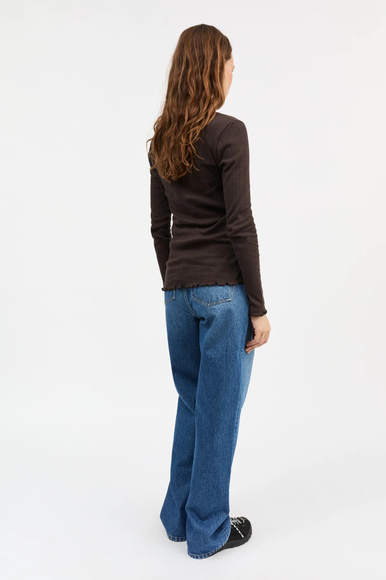 Edie Blouse in Dark Brown