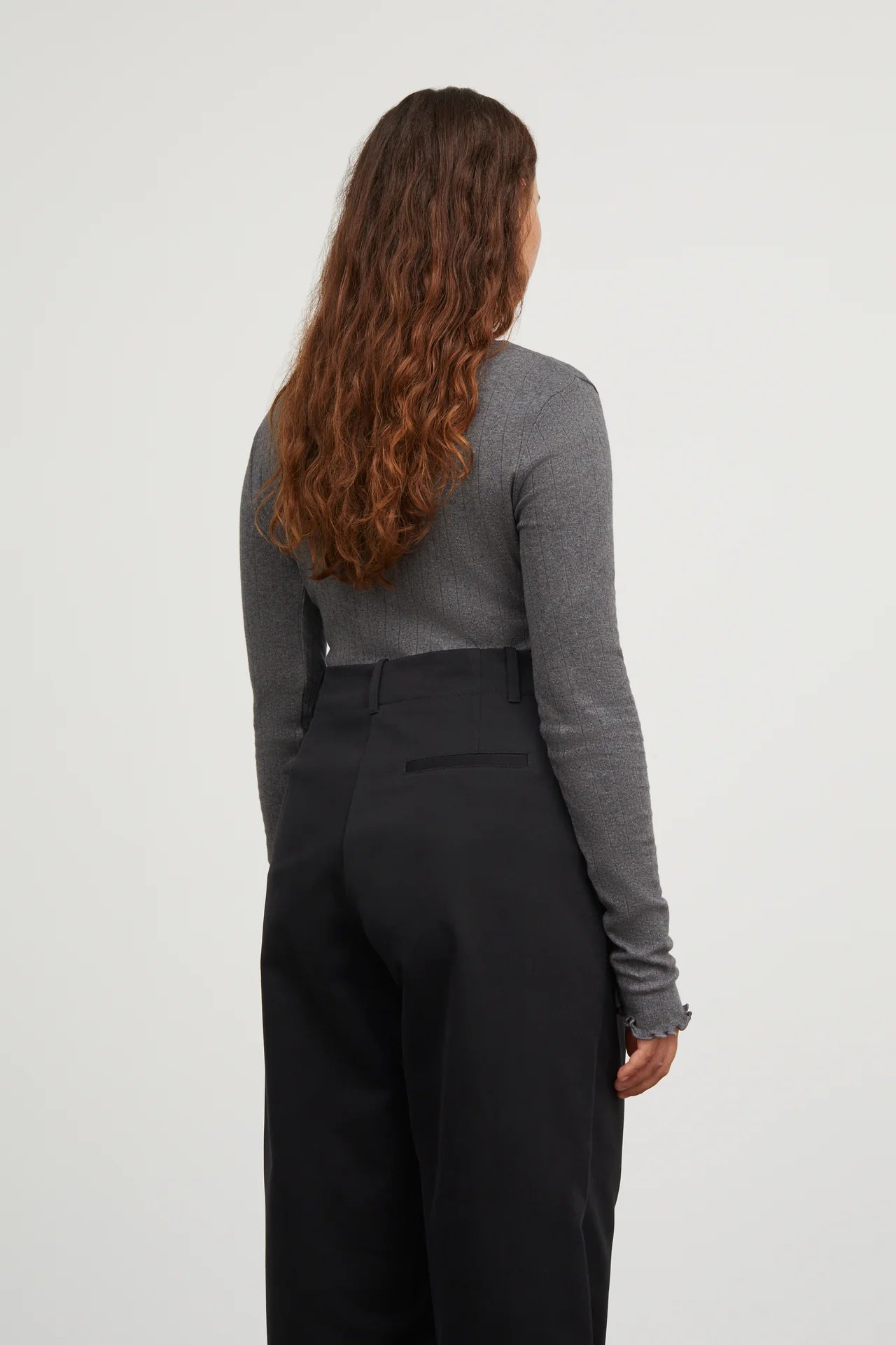 Edie Blouse in Dark Grey Melange