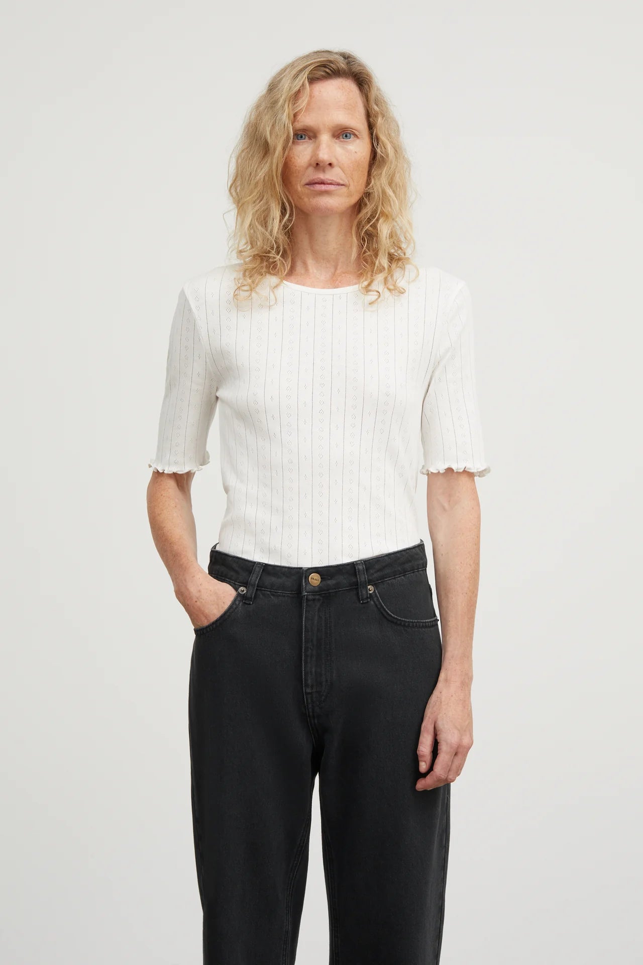 Edie Tee in Light Offwhite