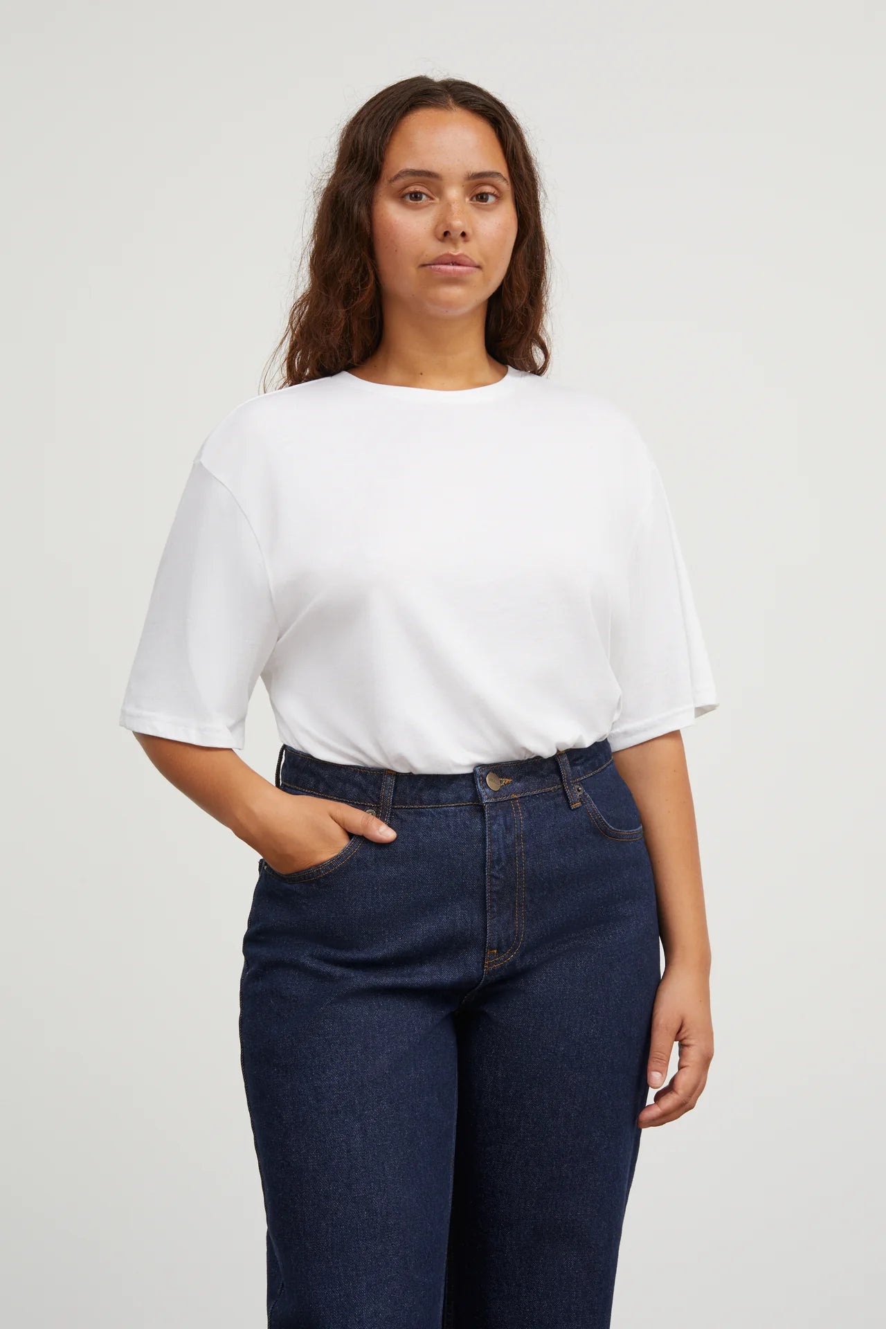 Andy Oversize Tee in Optic White