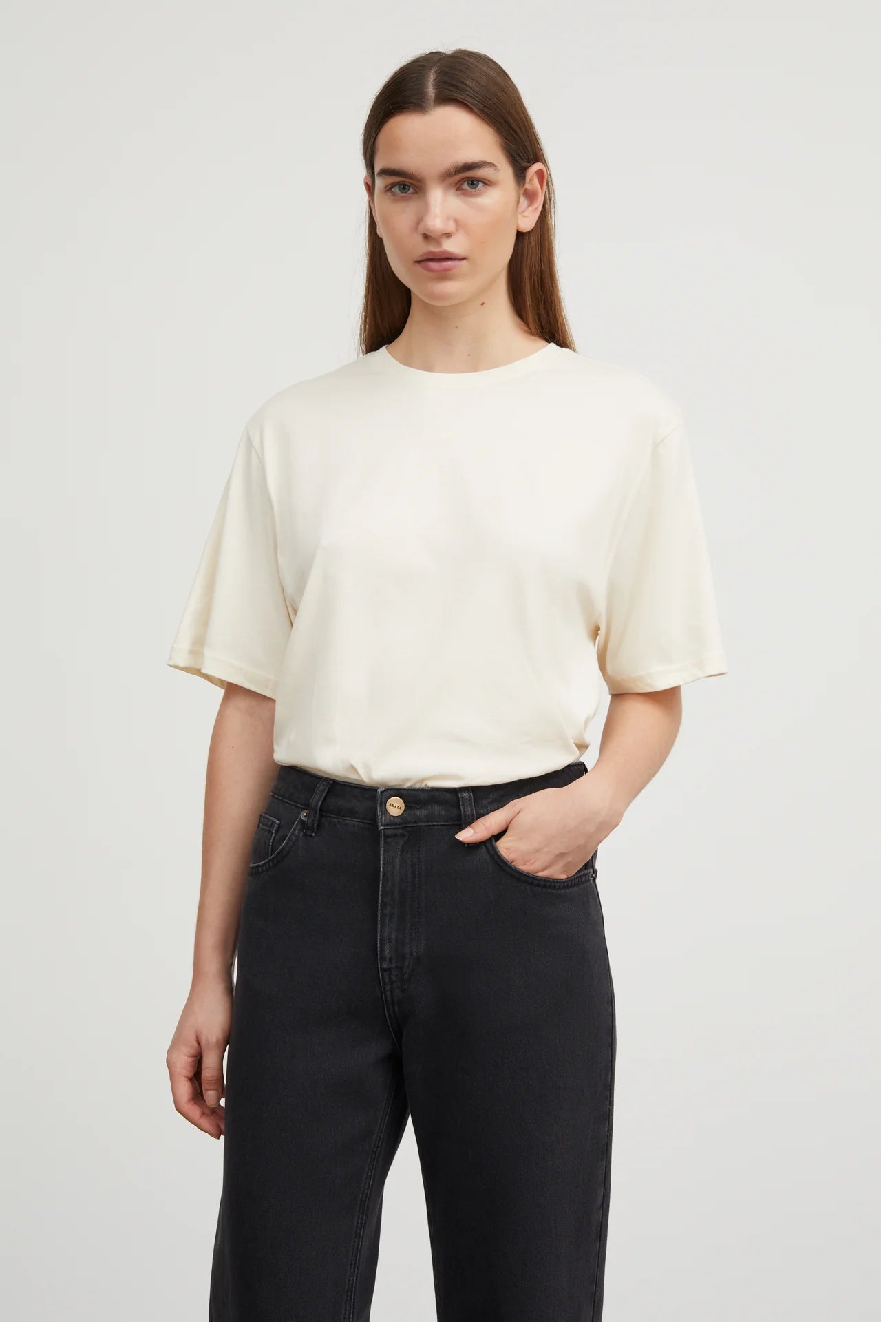 Andy Oversize Tee in Light Cream