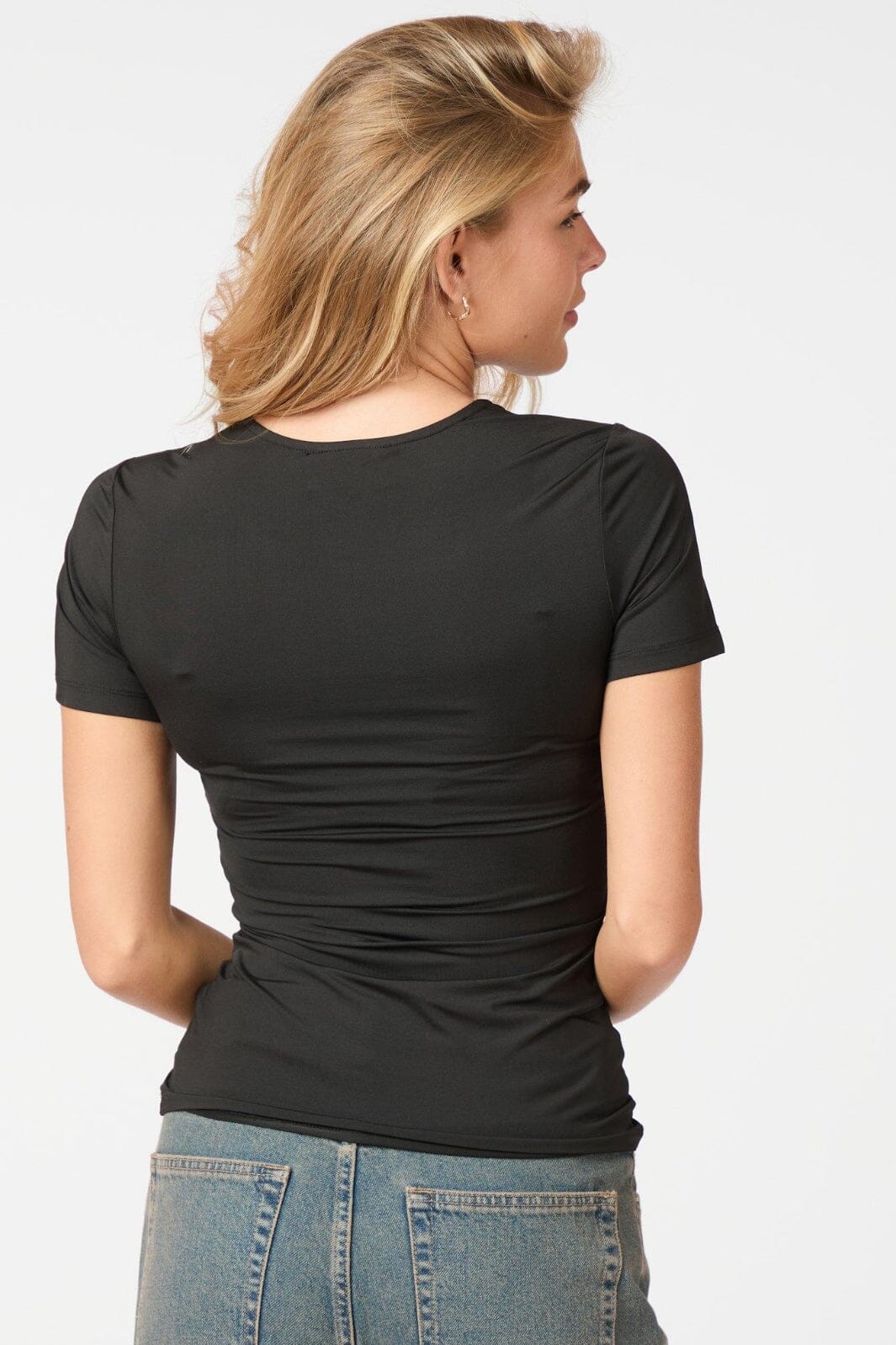 Verna Jersey Tee in Black