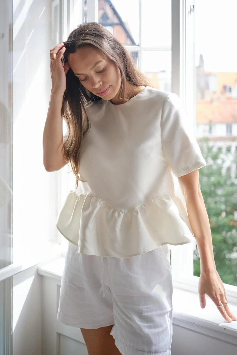 Alva Dull Satin Blouse