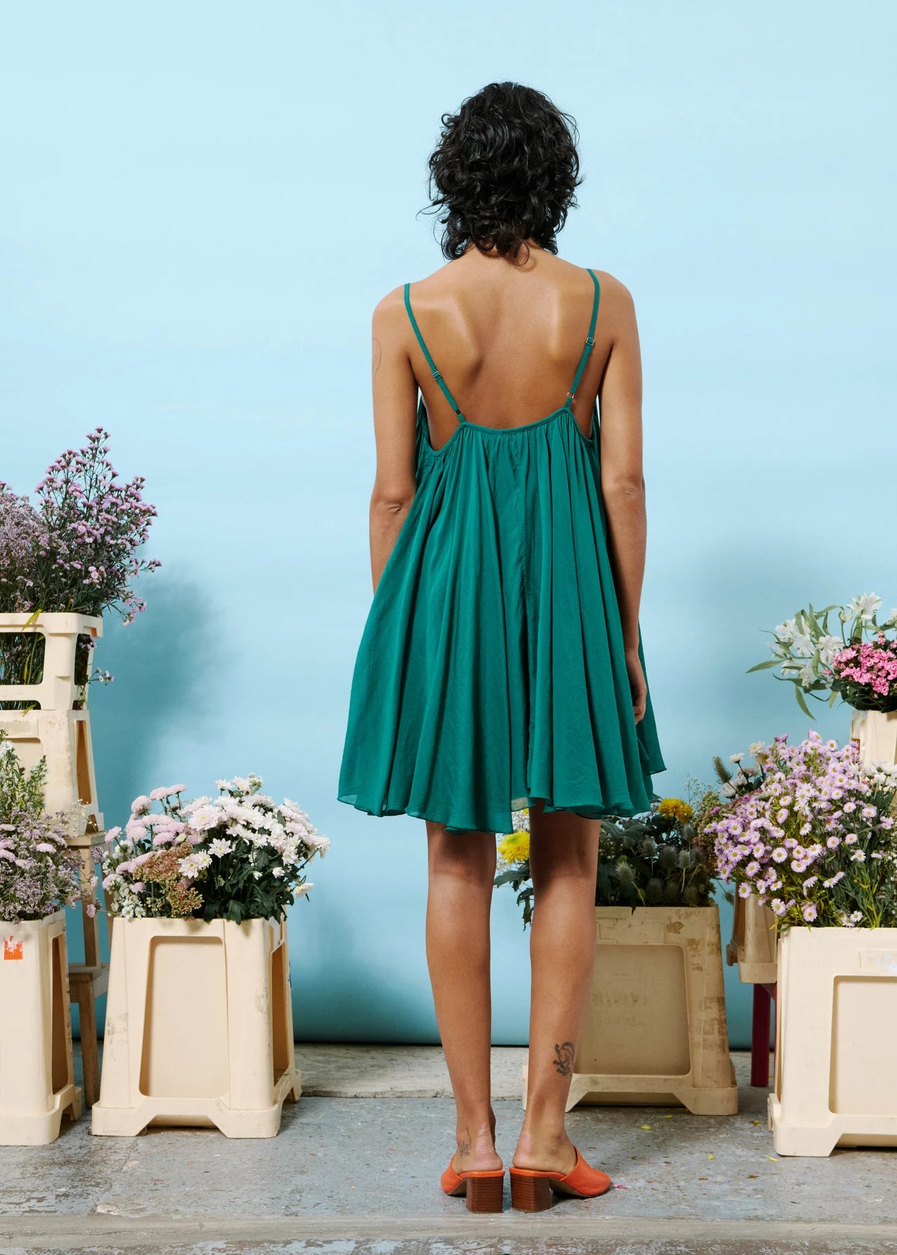 ROBE NIHED vert mousse