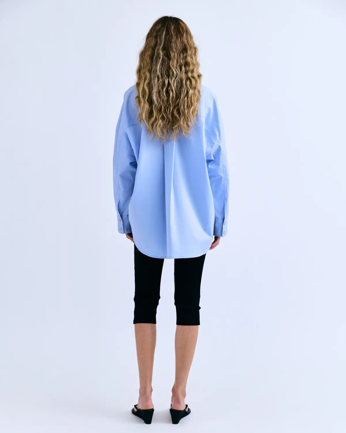 HAILEY Buttoned long sleeve shirt in Blue