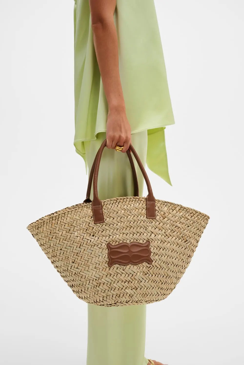 STROHTASCHE MONOGRAMM - Large Straw Tote