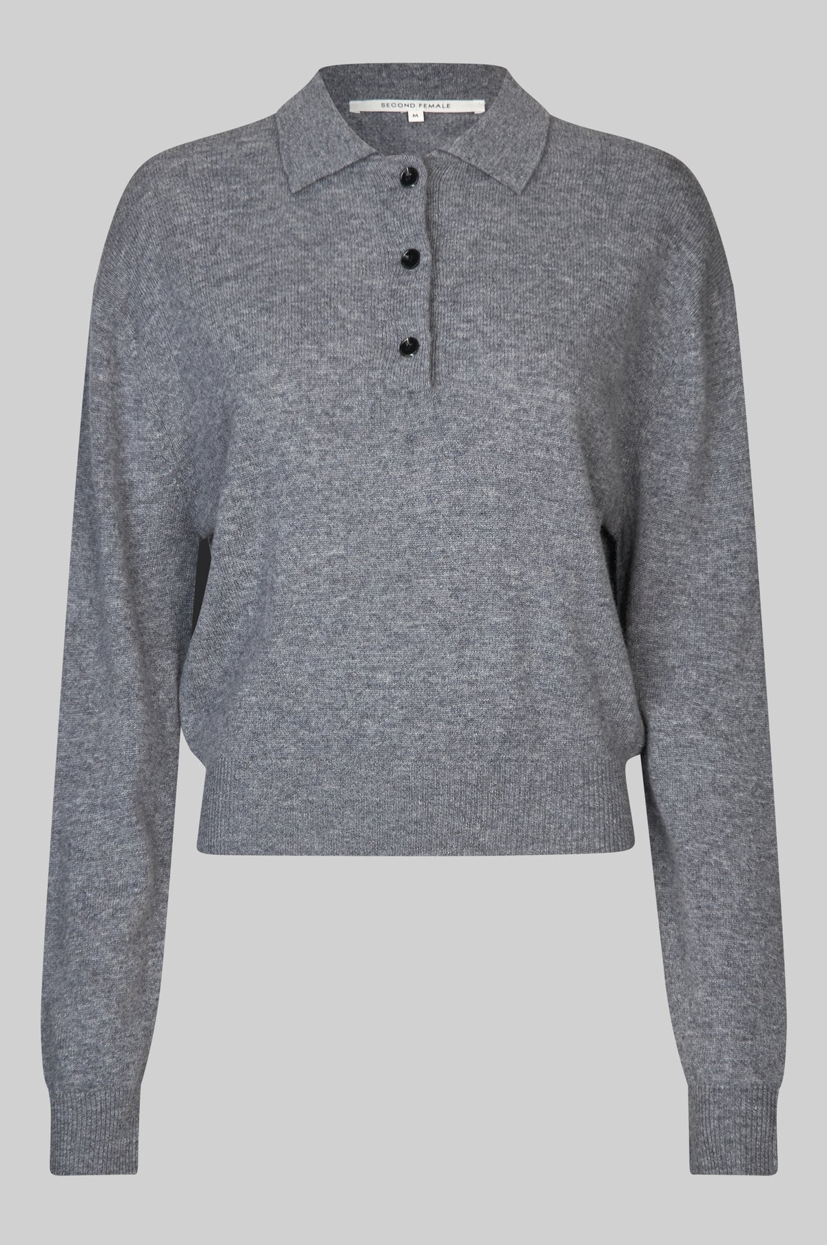 Vilena Knit LS in Grey Melange
