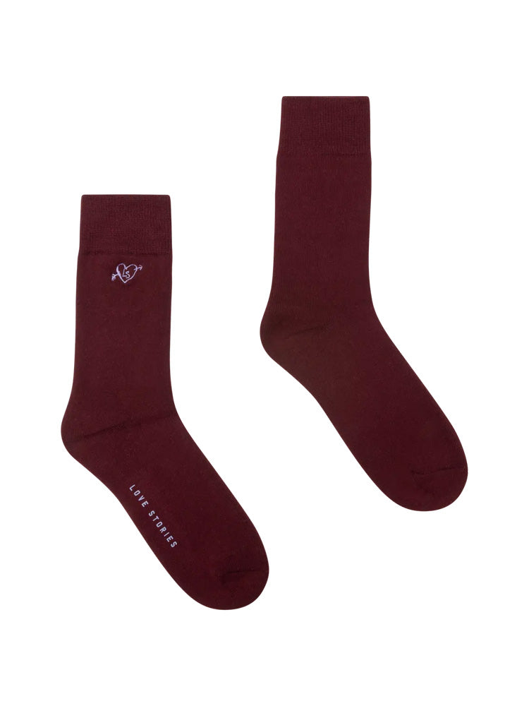 Terry Socks - burgundy