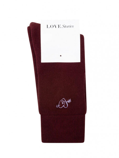 Terry Socks - burgundy
