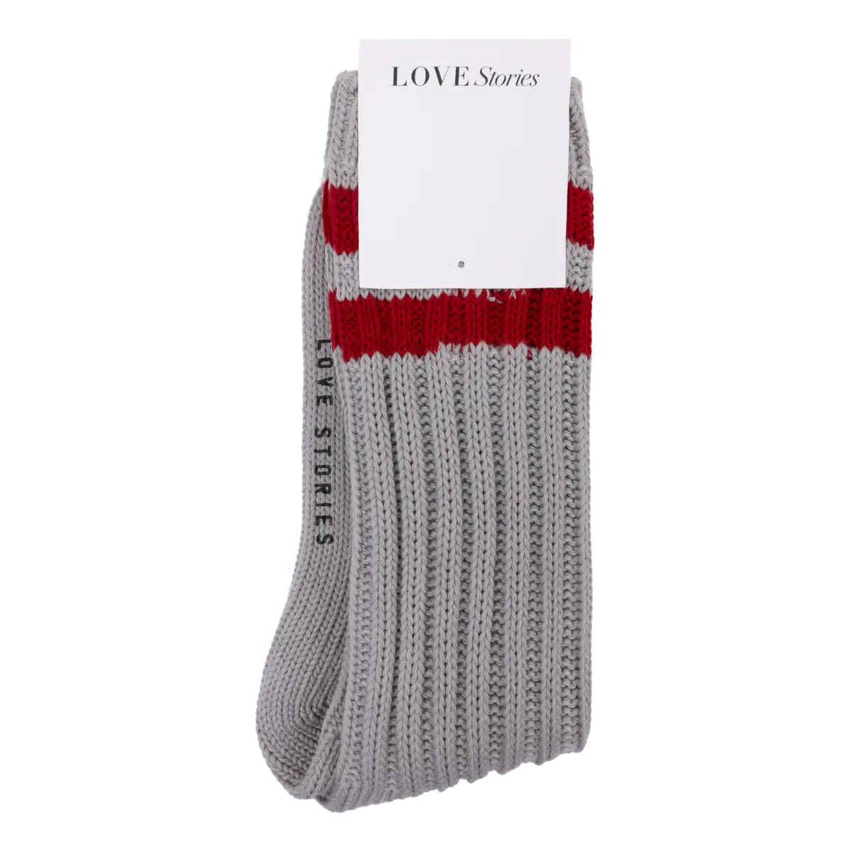 RIB SOCKS STRIPE - grey