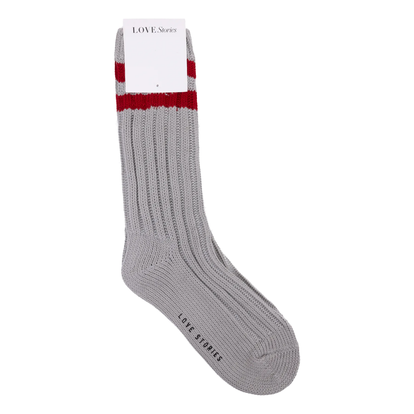 RIB SOCKS STRIPE - grey