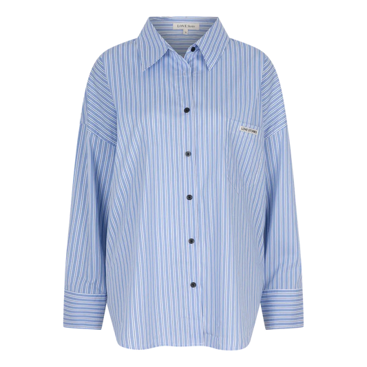 HAILEY Buttoned long sleeve shirt in blue