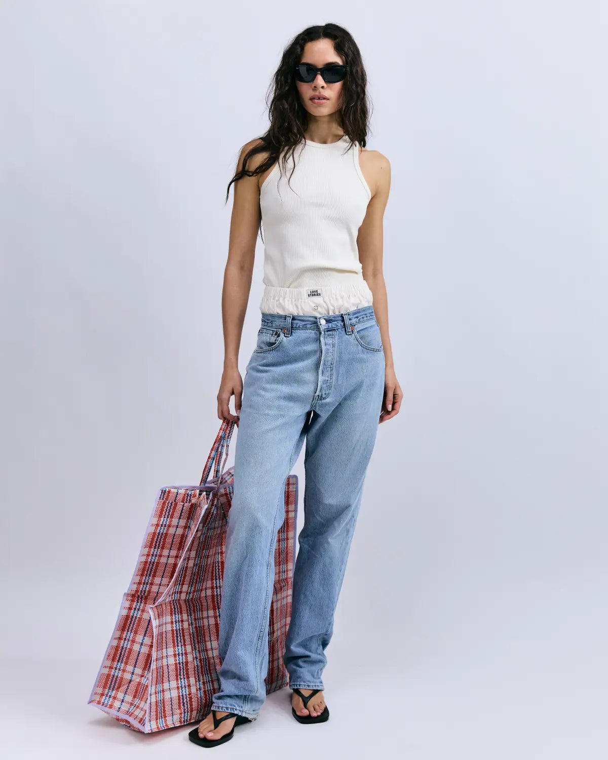 BELLA Classic tank top in white