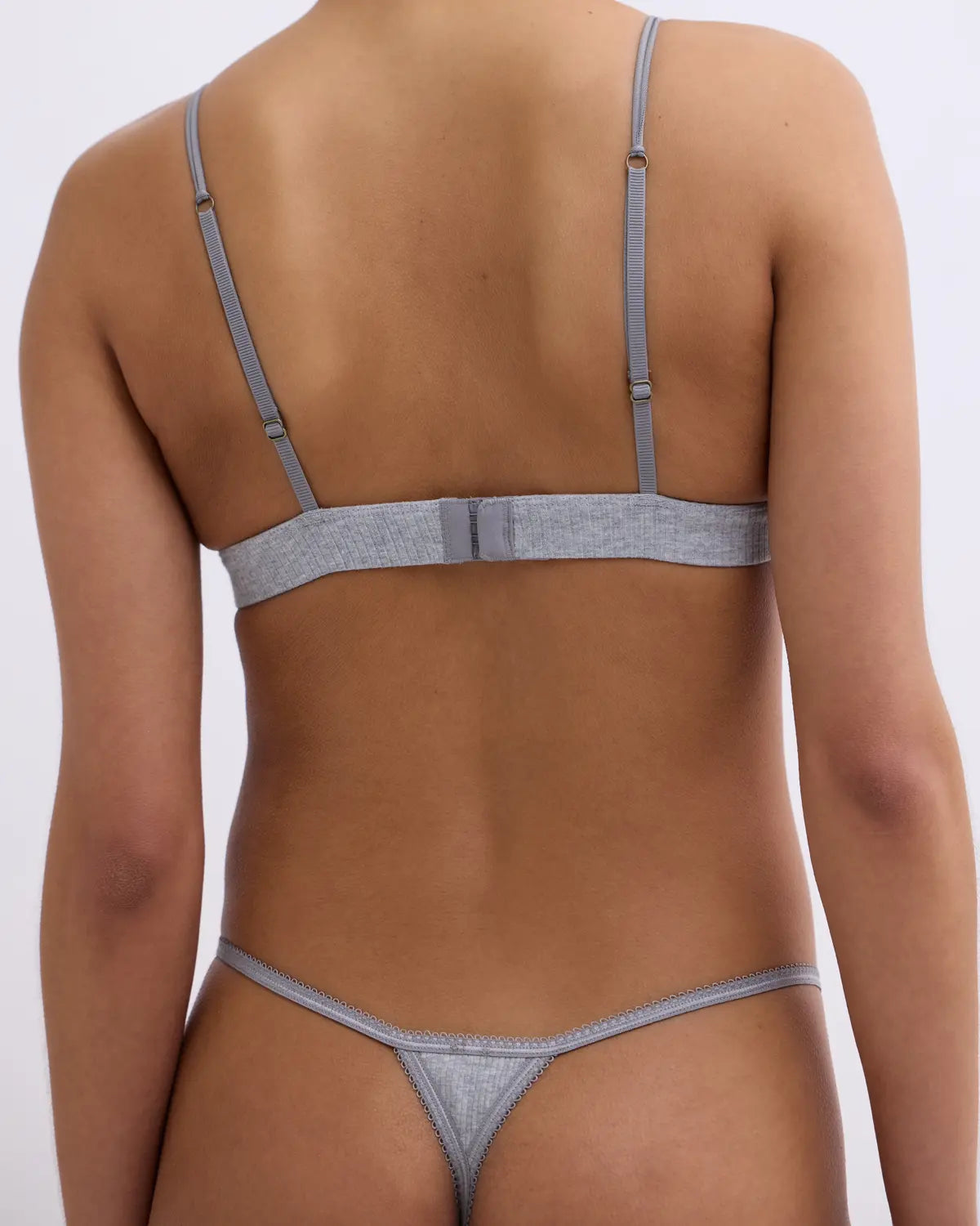 LOVE LACE triangle bralette Grey