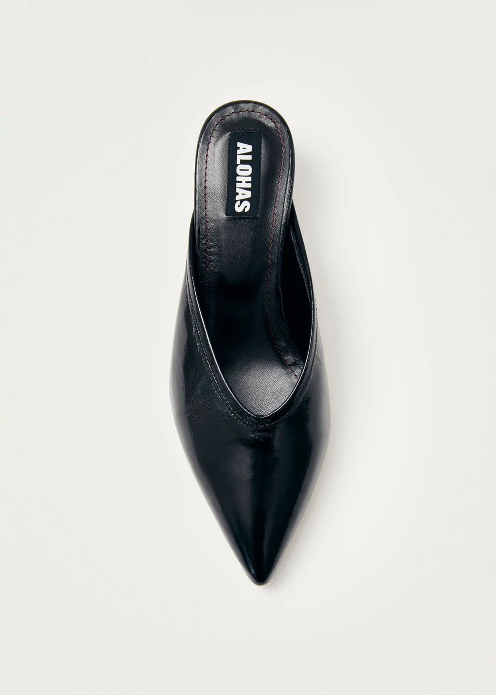 TESSA ONIX BLACK LEATHER MULES Alohas