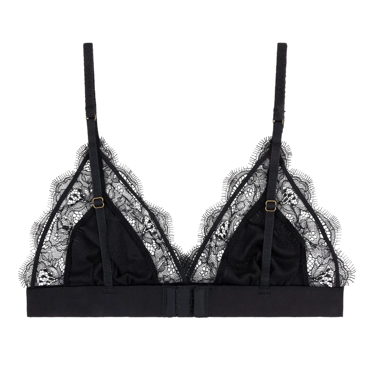 LOVE LACE triangle bralette Black