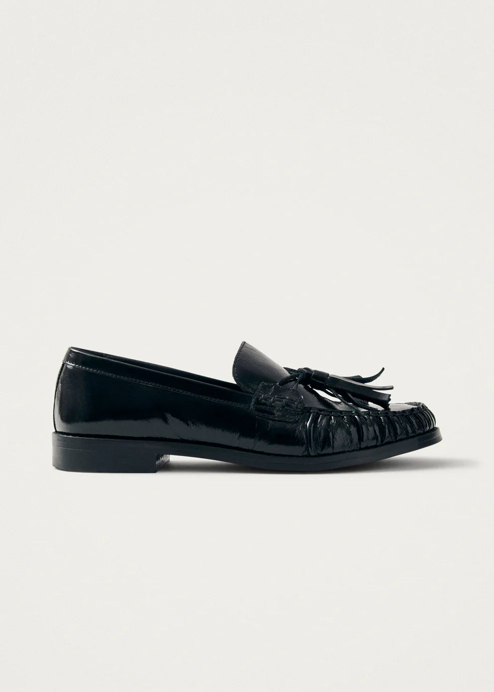 MARIETTA ONIX BLACK LEATHER LOAFERS Alohas