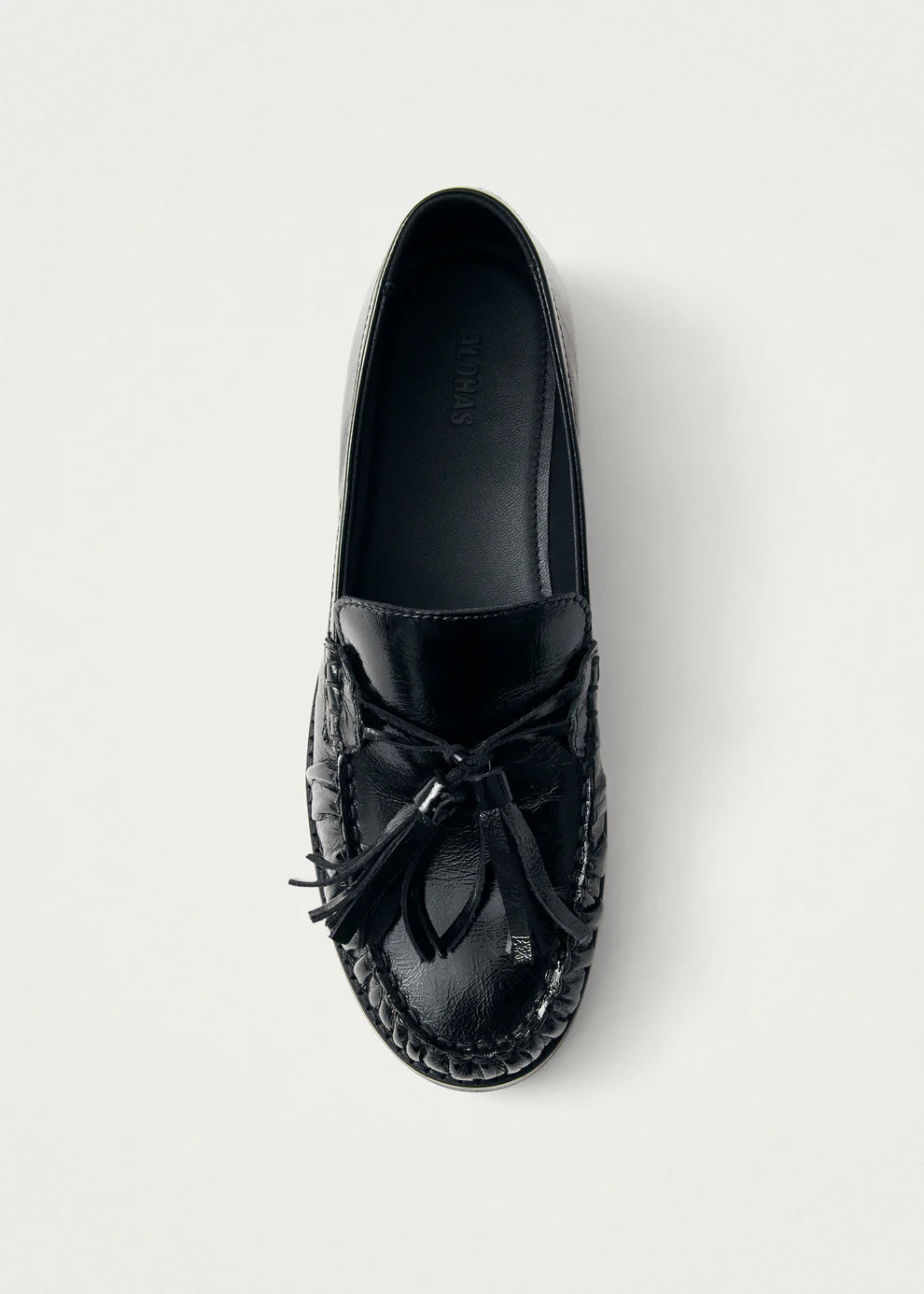 MARIETTA ONIX BLACK LEATHER LOAFERS Alohas