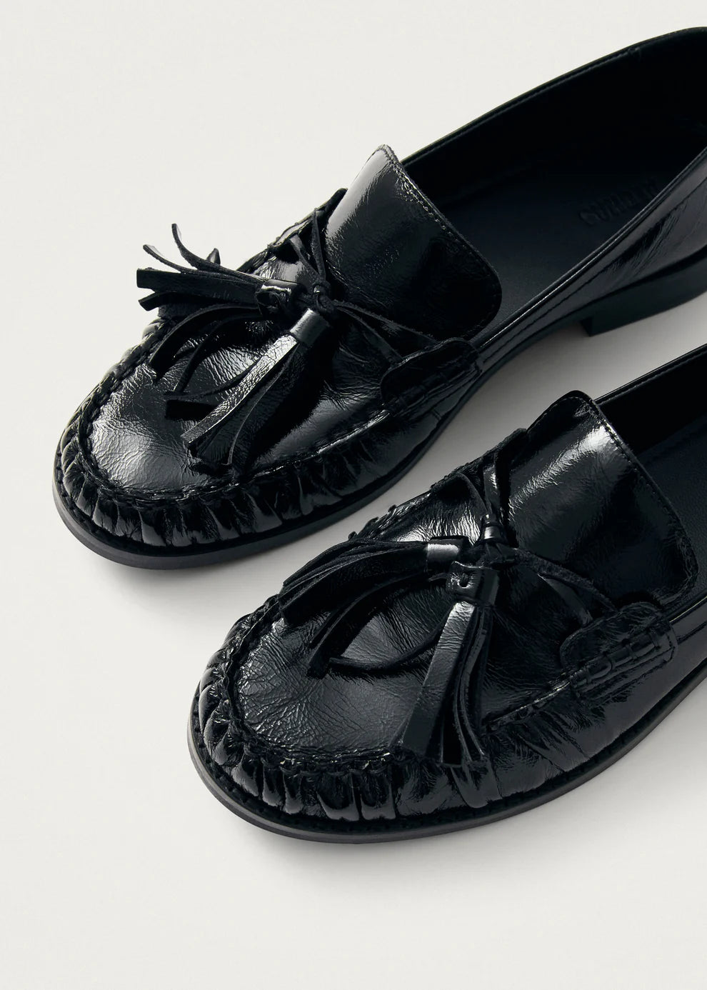 MARIETTA ONIX BLACK LEATHER LOAFERS Alohas