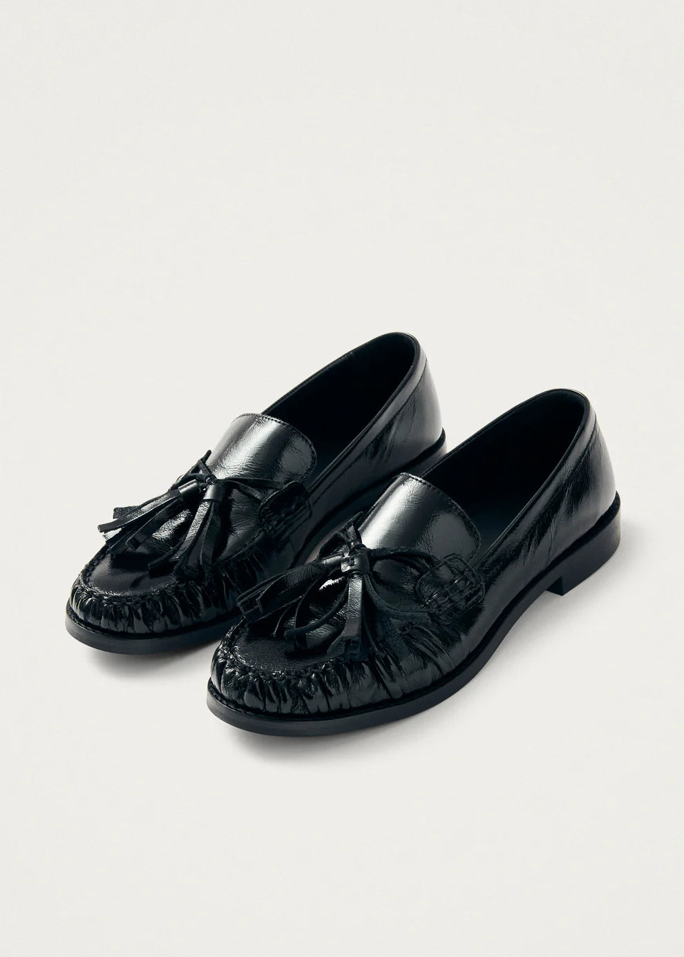 MARIETTA ONIX BLACK LEATHER LOAFERS Alohas