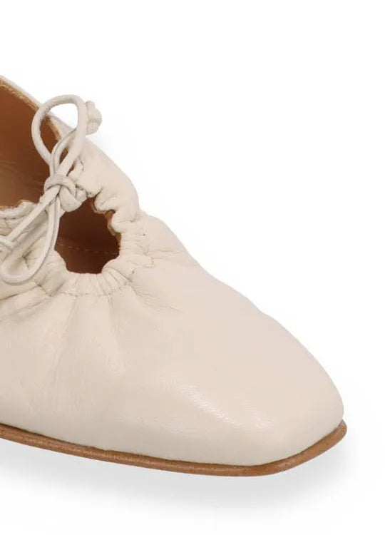 Amar Cream Leather Mules Alohas