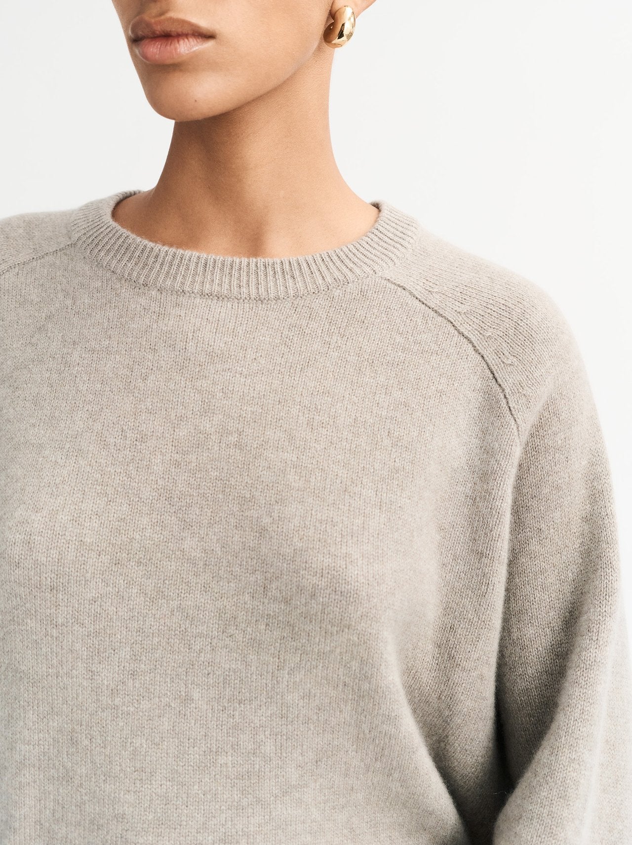 Boyfriend Crewneck in Greige