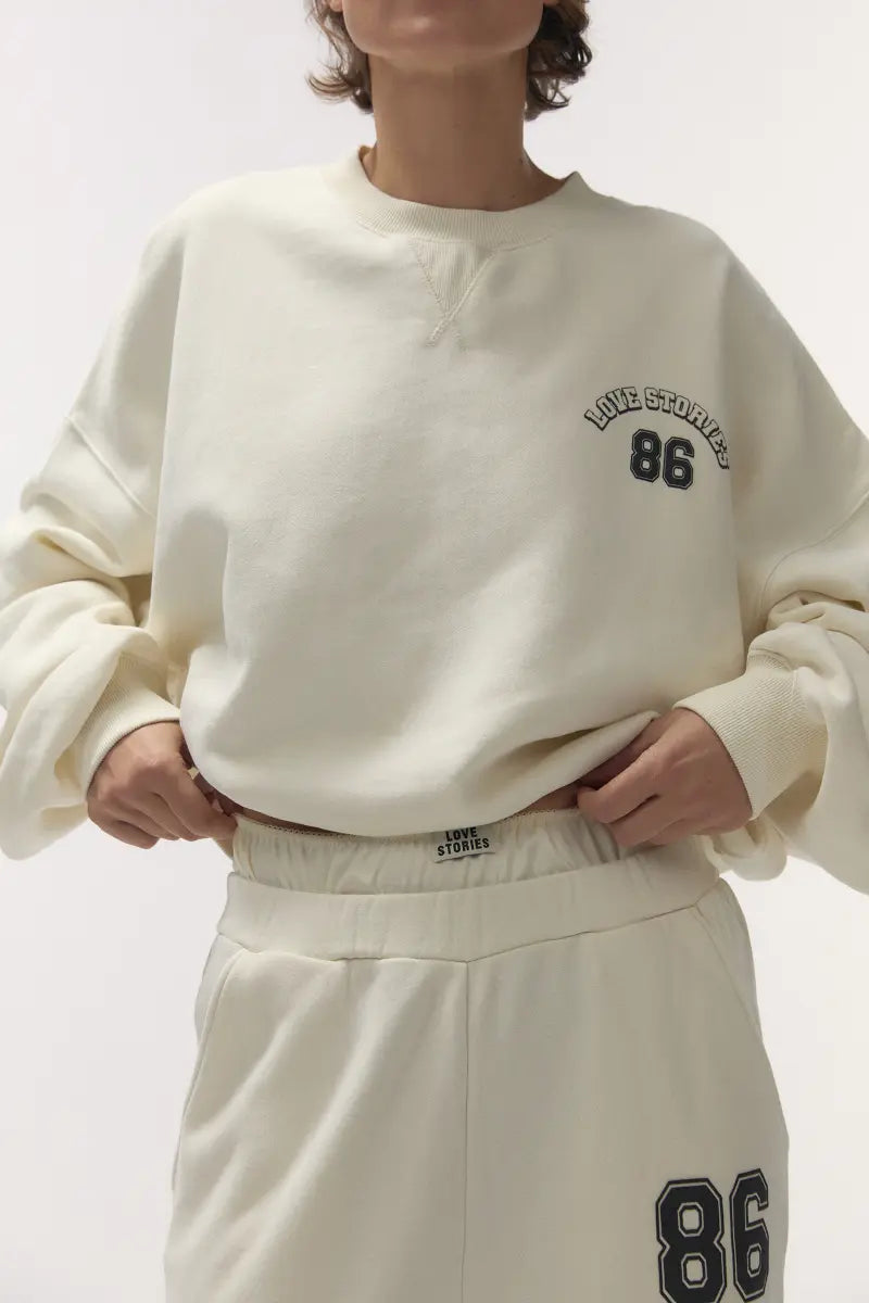 SLOANE Crewneck Sweater in Offwhite