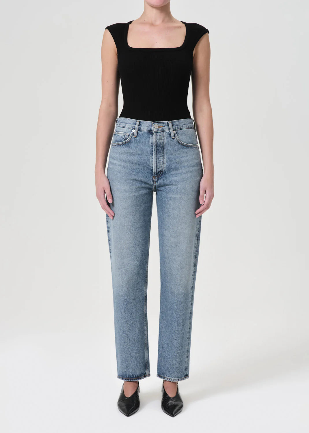 90'S PINCH WAIST HIGH RISE STRAIGHT in Navigate AGOLDE