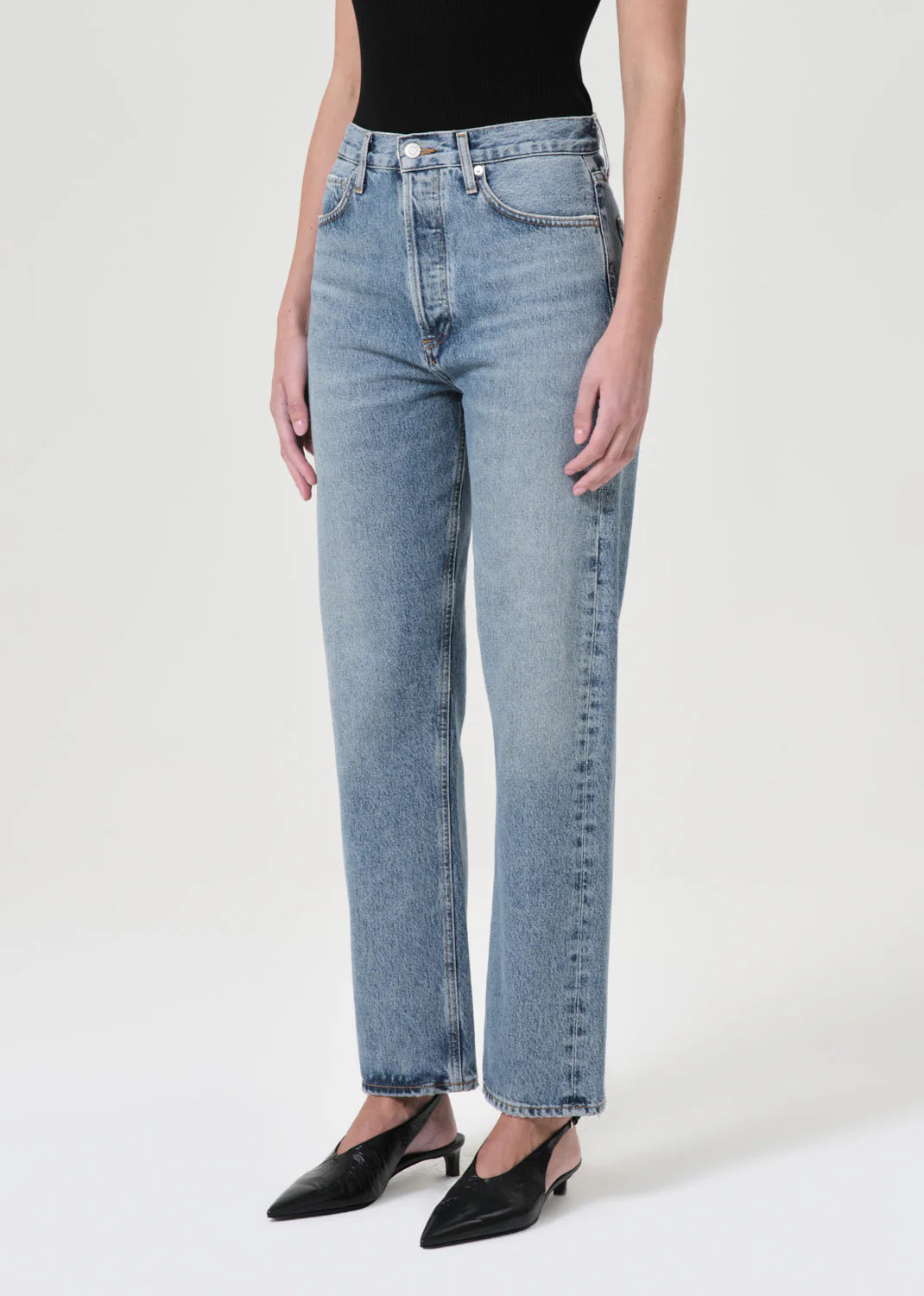 90'S PINCH WAIST HIGH RISE STRAIGHT in Navigate AGOLDE