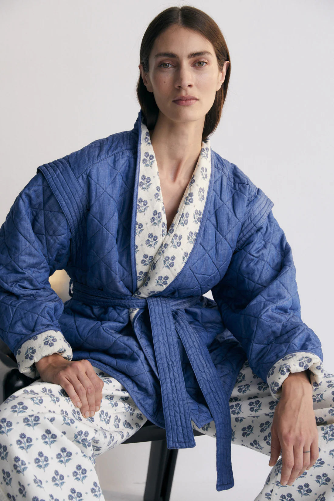 Eleni Woman Jacket-Hyacinth Print