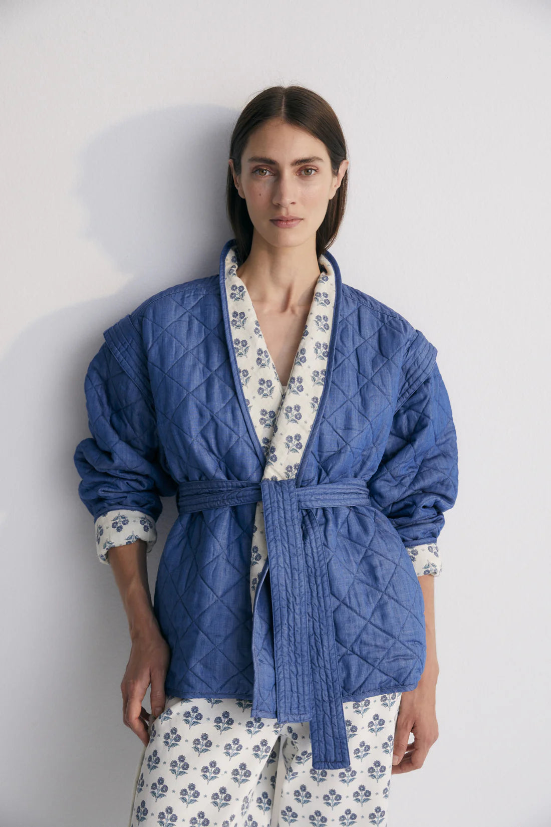 Eleni Woman Jacket-Hyacinth Print