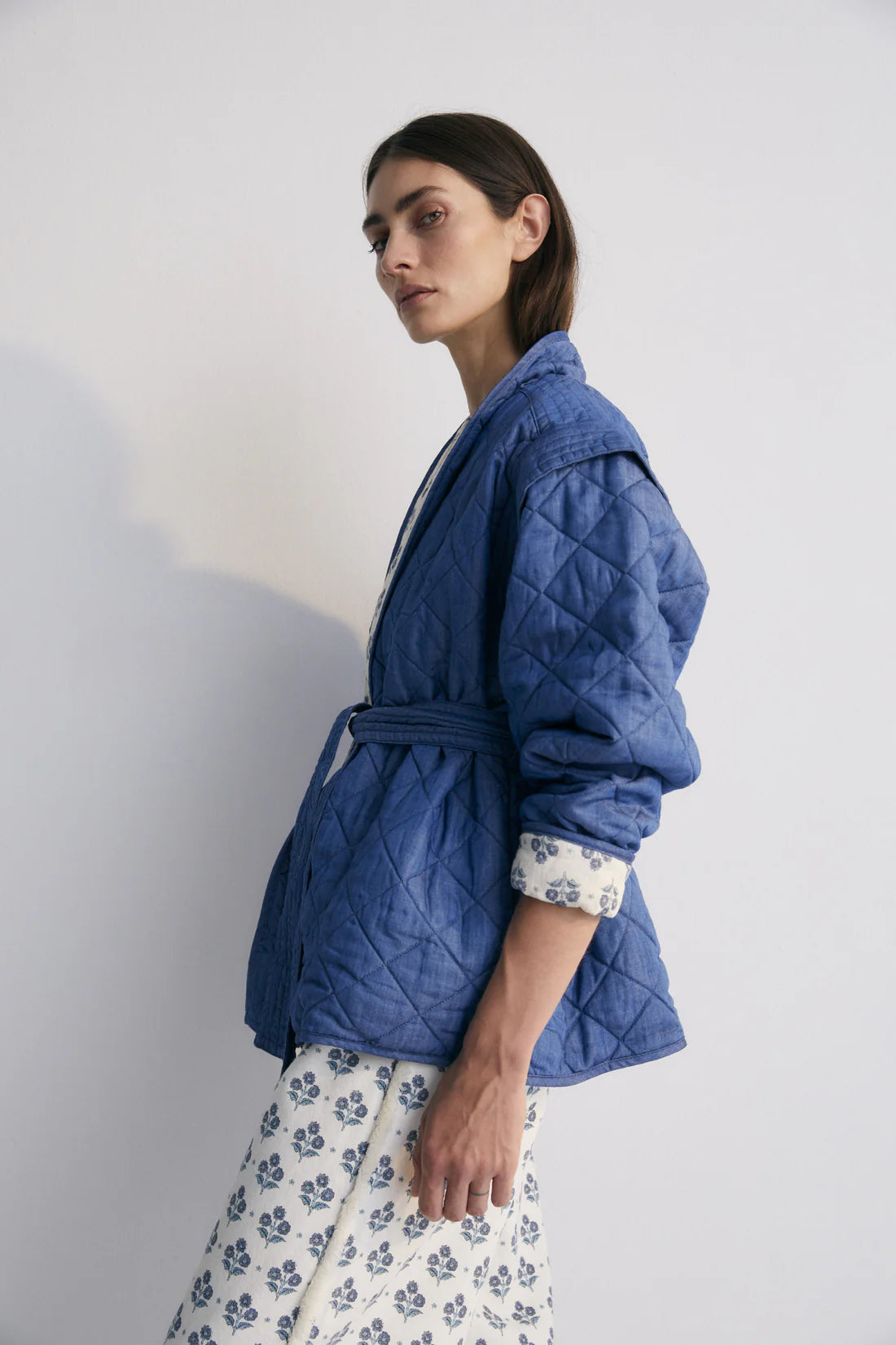 Eleni Woman Jacket-Hyacinth Print