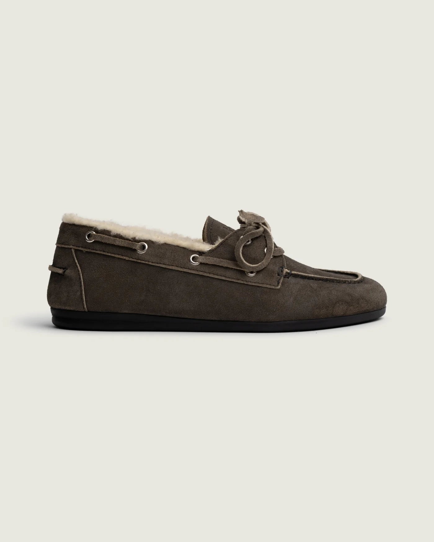 POSA | Boat Loafer Brushed Fur in Daytona Grey