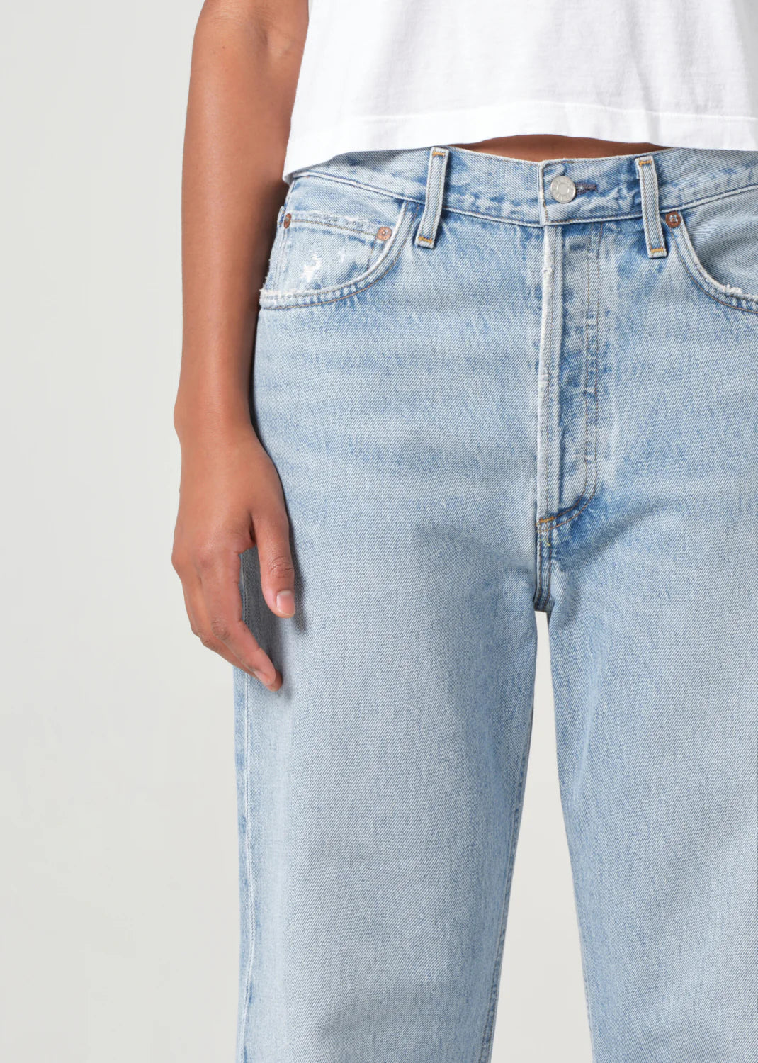 AGOLDE 90'S MID RISE STRAIGHT in Force