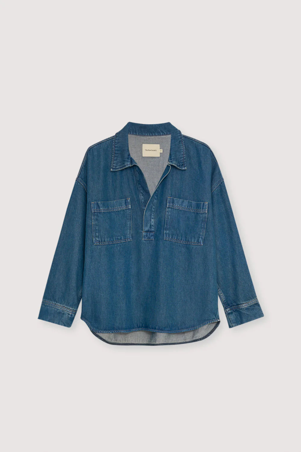 TNS Tencel Woman Shirt Blue Denim