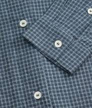 Edgar Shirt in Blue/Cream Mini Check