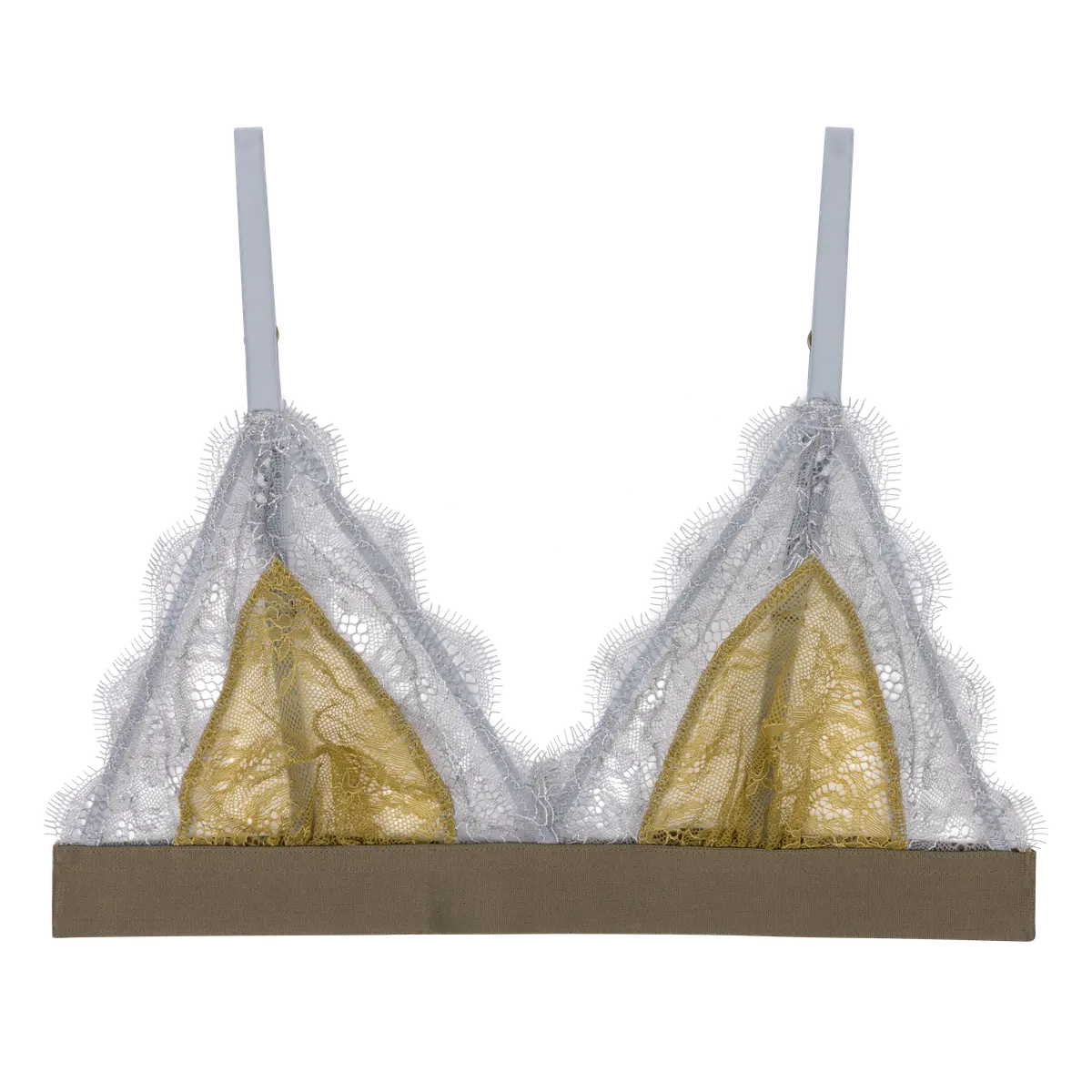 LOVE LACE triangle bralette Green